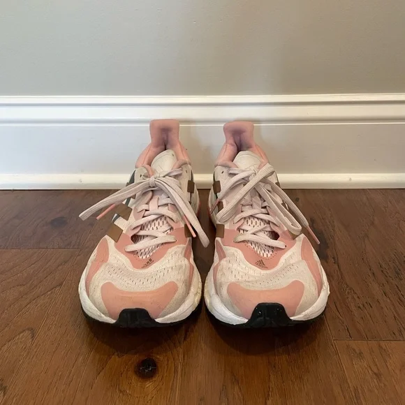 Adidas Women's Pink Solar Boost Sneakers - Picture 2 of 6